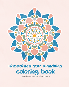 Coloring Book: Nine-pointed star mandalas