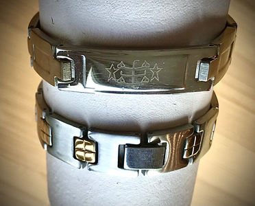 Armband Ringstein Symbol Edelstahl