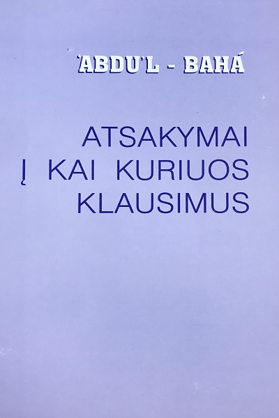 Atsakymai I Kai Kuriuos Klausimus (Litauisch)