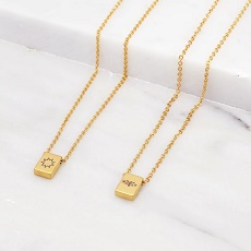 Kette Joy - Rectangle (Edelstahl/Gold)