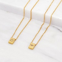 Kette Joy - Rectangle (Edelstahl/Gold)