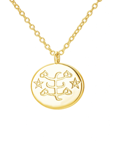 Kette - Ringsteinsymbol auf ovaler Platte