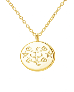 Kette - Ringsteinsymbol auf ovaler Platte