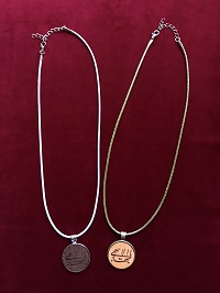 Kette Leder mit Holzintarsien rund